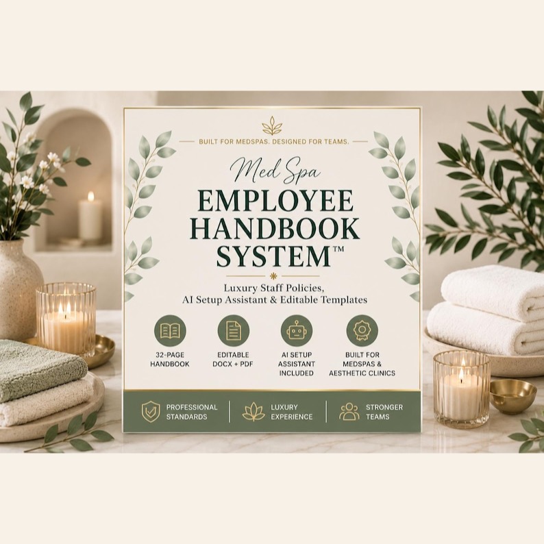 Med Spa Employee Handbook Template product preview